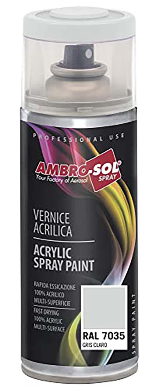 SMALTO ACRILICO MULTIUSO 400 ML RAL 7035 GRIGIO CHIARO AMBRO-SOL