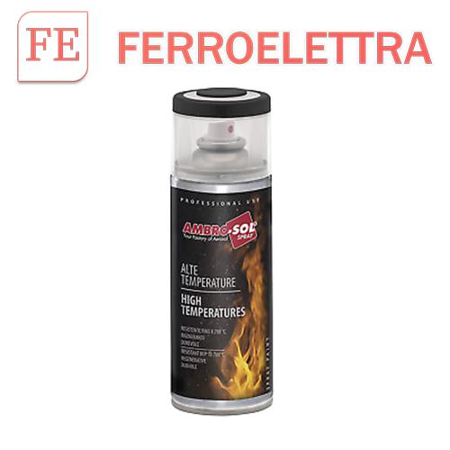 SMALTO ACRILICO MULTIUSO 400 ML ALTA TEMPERATURA NERO OPACO AMBRO-SOL