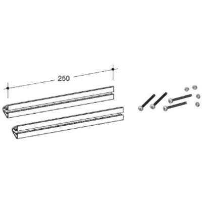 KIT 16- TRAVERSINI MM. 250 ALL. ANOD. SILVER