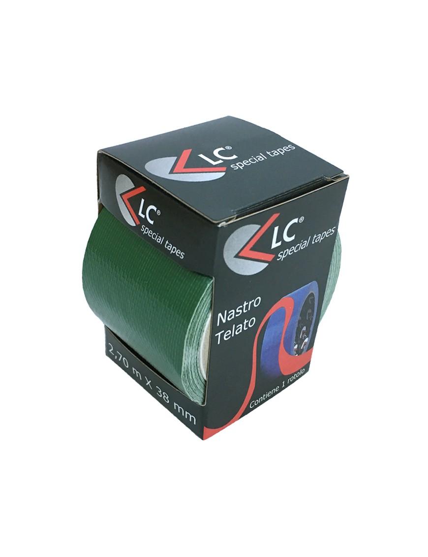 NASTRO ADESIVO TELATO 38 X 2,70 MT. VERDE (PC.16PZ.)
