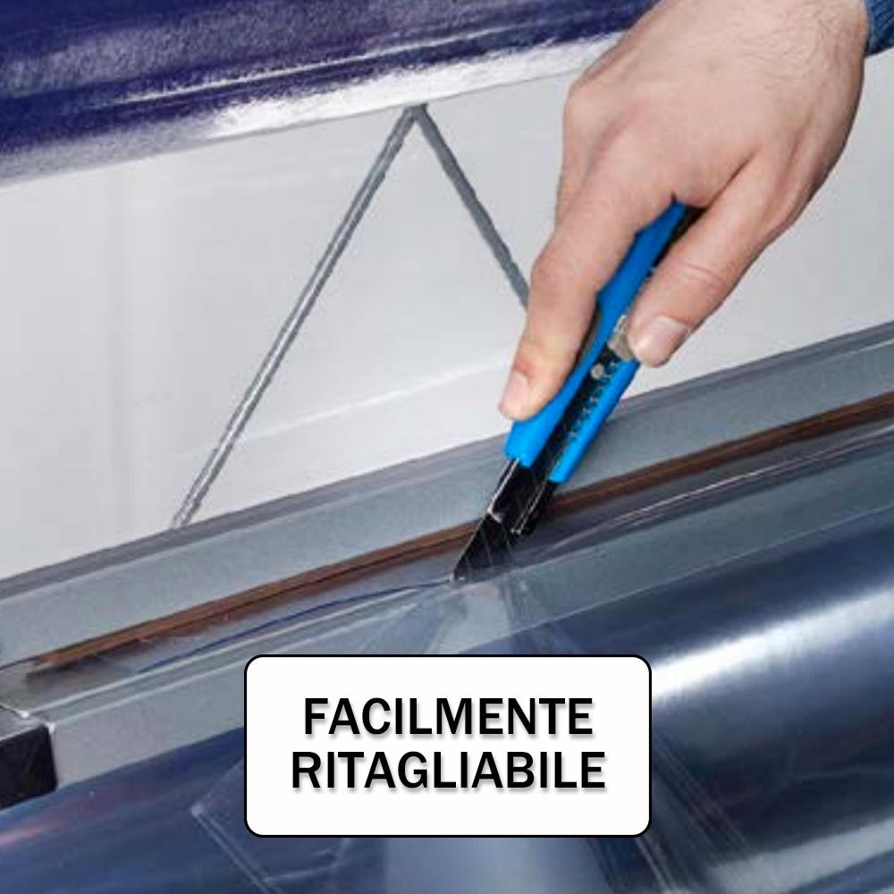 Telo Vetro Sintetico Trasparente Morbido - Finestre PVC Cristal - Lastre Rivestimento Cucina Impermeabile - Pellicola di Vetro su misura - Interni ed esterni (PVC Spessore 0,50mm Lunghezza 1MT - Altezza 100cm)