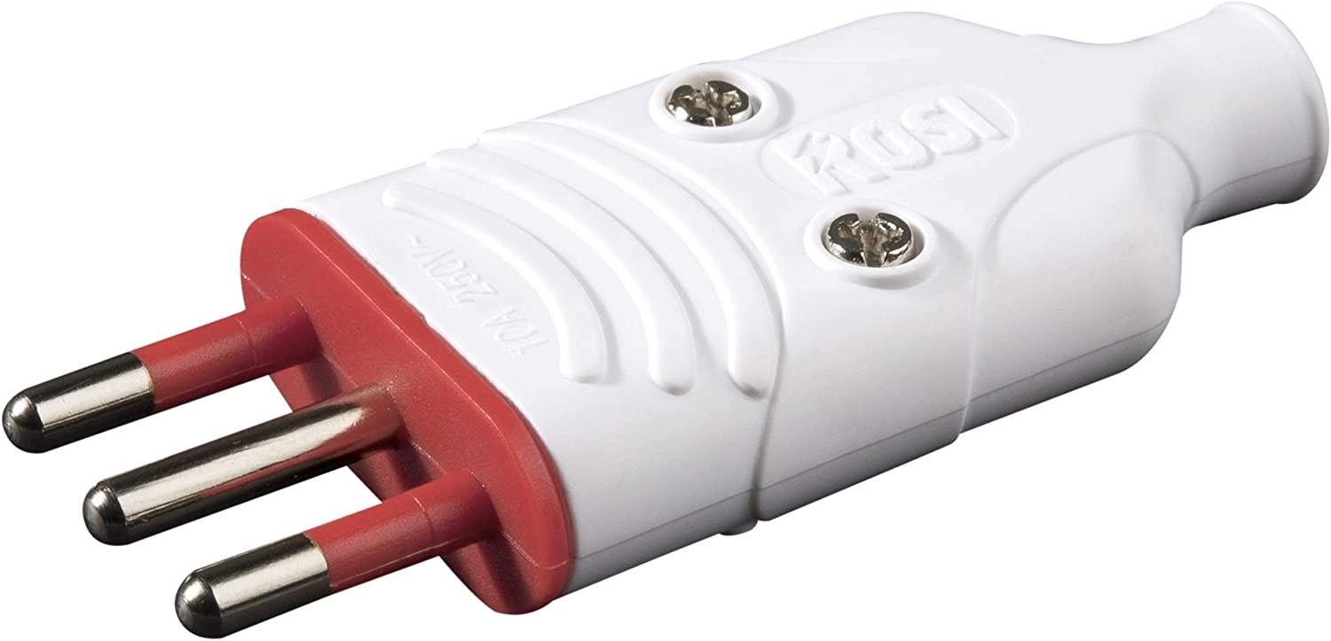 SPINA MOBILE GOMMA 16 A 2P+T 250V BI